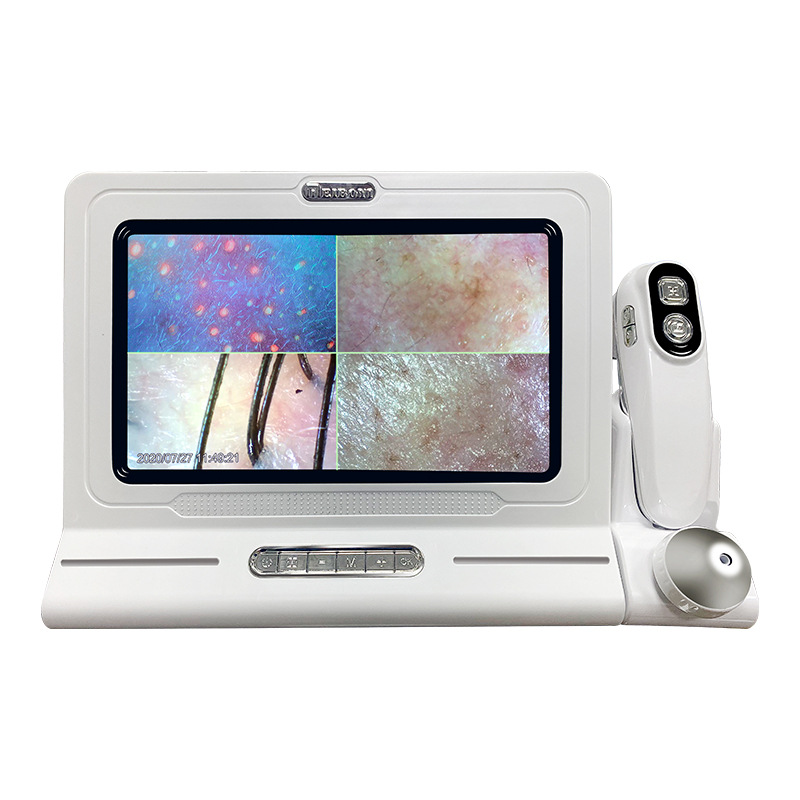 Tector folículo piloso l cuero cabelludo tres espectros piel hd cuatro rejillas contraste almacenamiento fotos doble lente peluquería