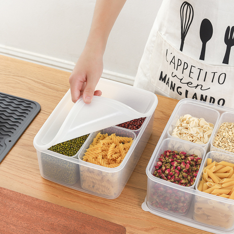 Refrigerator Fresh-keeping Box Food Storage Box Food Grade Sealed Plastic Ice Powder Ingredients Split Stall Splitting Box