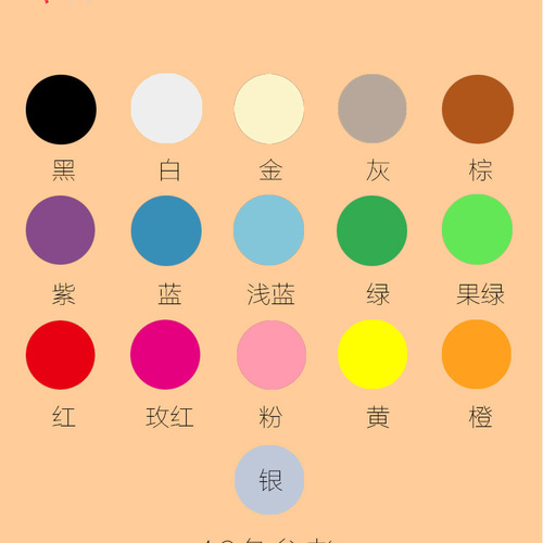 Colored dot self-adhesive sticker round label paper color label handwriting mouth paper classification mark self-adhesive