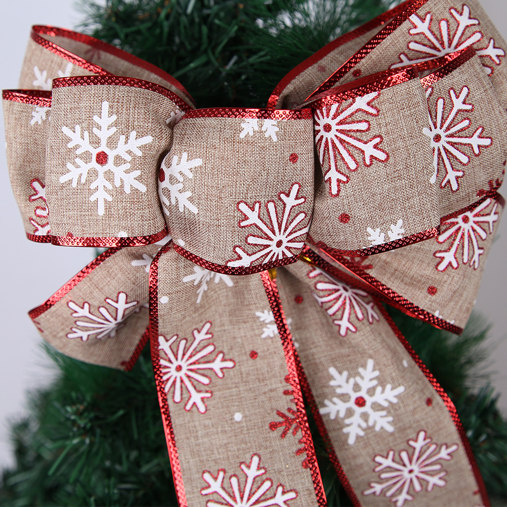 Decoración Navideña 2026, Nuevo Producto Transfronterizo, Lazo Rojo Grande para Decoración de Árboles de Navidad, para Centros Comerciales y Hoteles