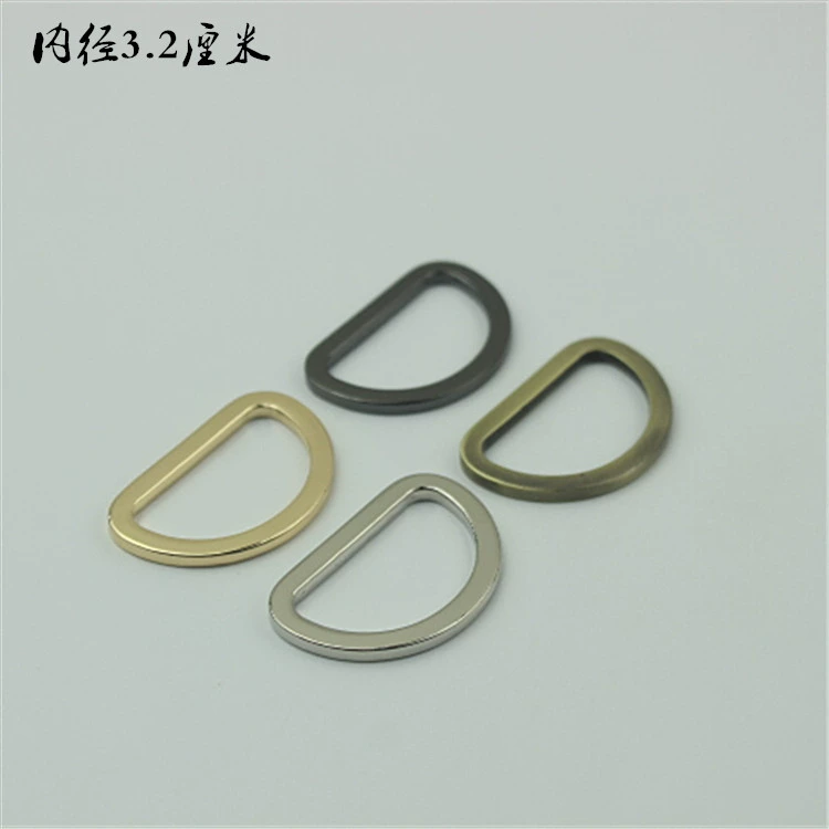 Аксессуары для багажника из литого под давлением металла D-образная пряжка аксессуары для плечевого ремня D-образная Пряжка плоская D-образная Пряжка один дюйм 2 внутренний диаметр 3,2