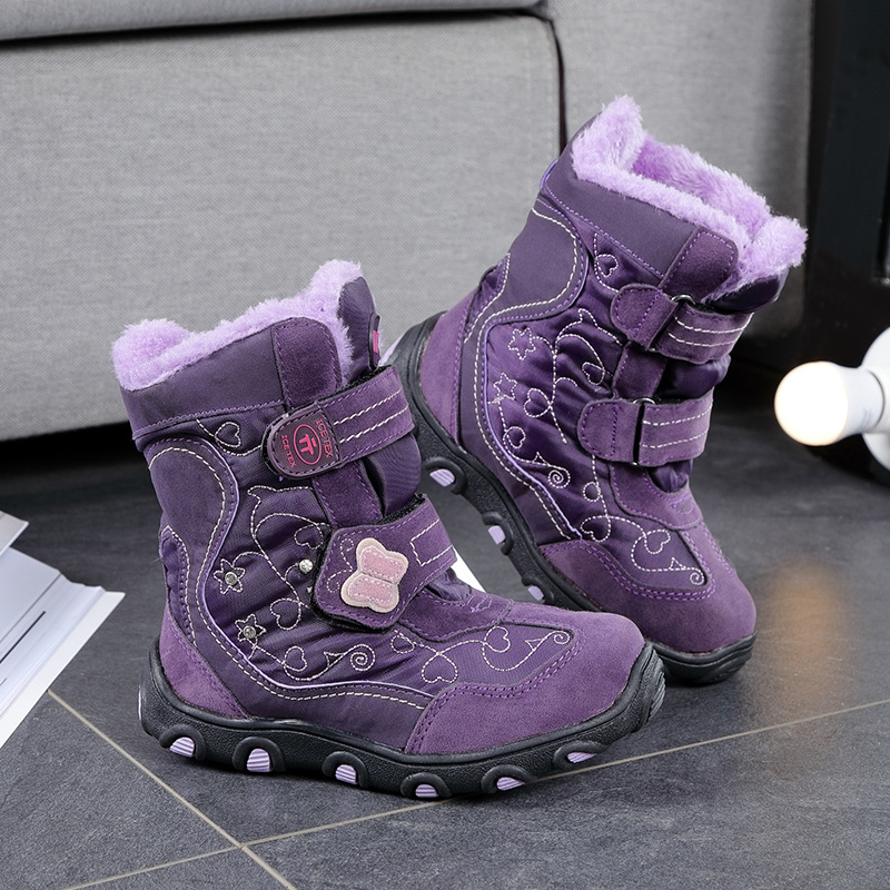 Botas de nieve para niños, cálidas y de suela plana, directamente del fabricante, venta al por mayor y al por menor, estilo princesa, antideslizantes. image 5