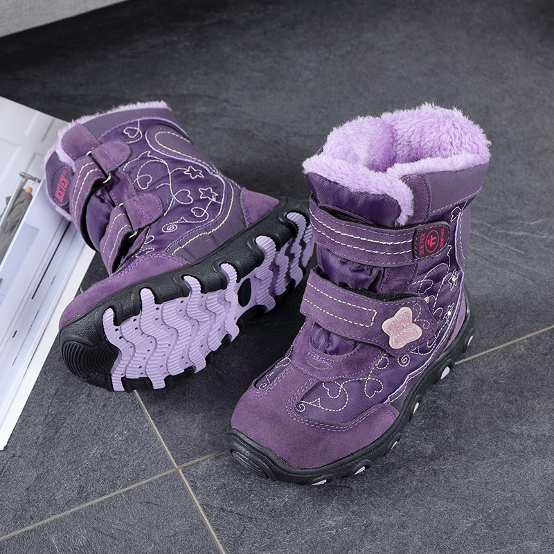 Botas de nieve para niños, cálidas y de suela plana, directamente del fabricante, venta al por mayor y al por menor, estilo princesa, antideslizantes. image 3