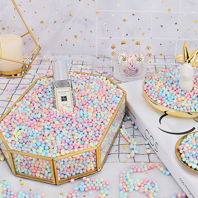 透明球填充裝飾流星球禮盒填充顆粒馬卡龍彩色泡沫球彩色保利龍球