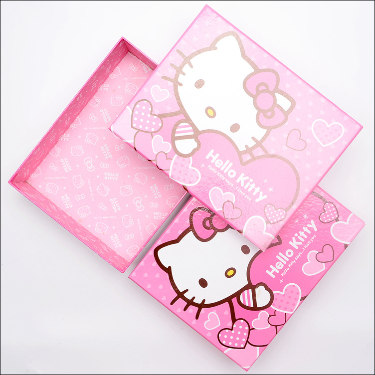 24x19x7可爱猫礼品盒 纸盒内衣盒天地盖糖果玩具包装盒收纳盒现货