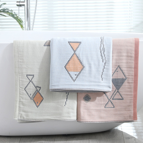 Gauze bath towel for adults, pure cotton, water-absorbent, quick-drying, not easy to shed, couple model, a pair of Internet celebrity men and women, ins style