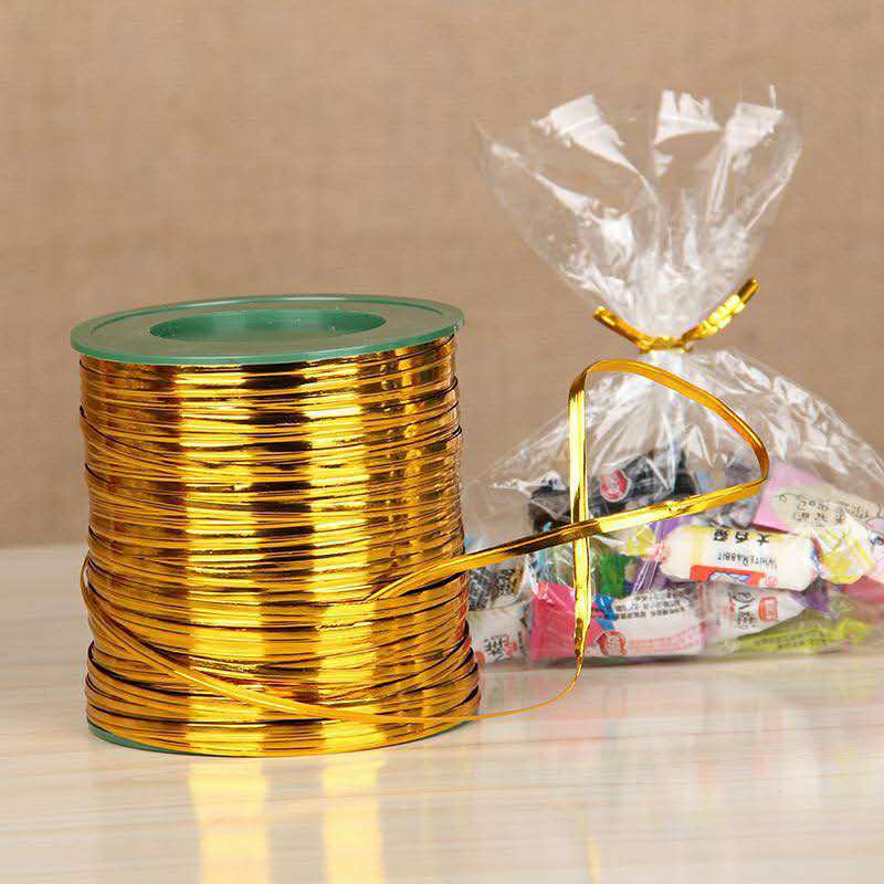 500码卷筒金银扎线圆艺扎带生产批发