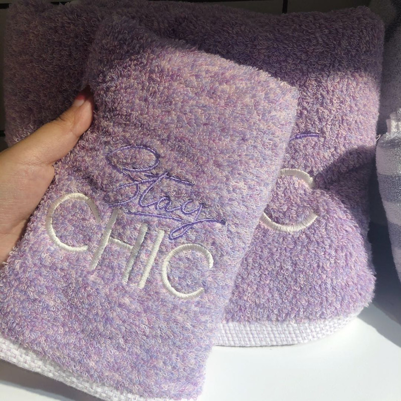 Foreign trade towel bath towel twist-free yarn cotton embroidery set soft skin-friendly couple towel bath towel set Foreign trade towel bath towel twist-free yarn cotton embroidery set soft skin-friendly couple towel bath towel set