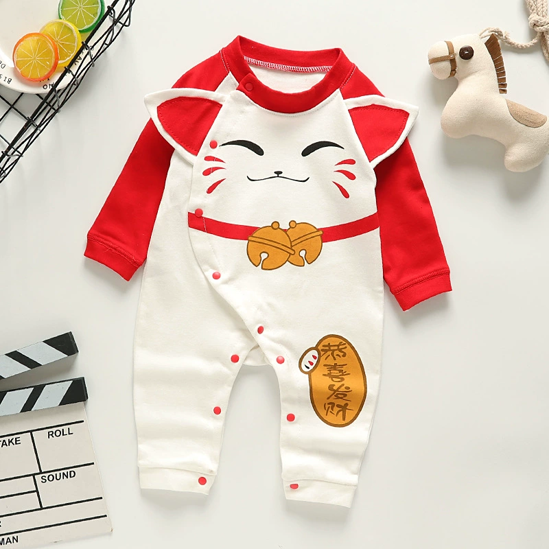 Детский осенний мультфильм хлопковый overall, рукава длинные, боди, на удачу, прямые продажи с фабрики