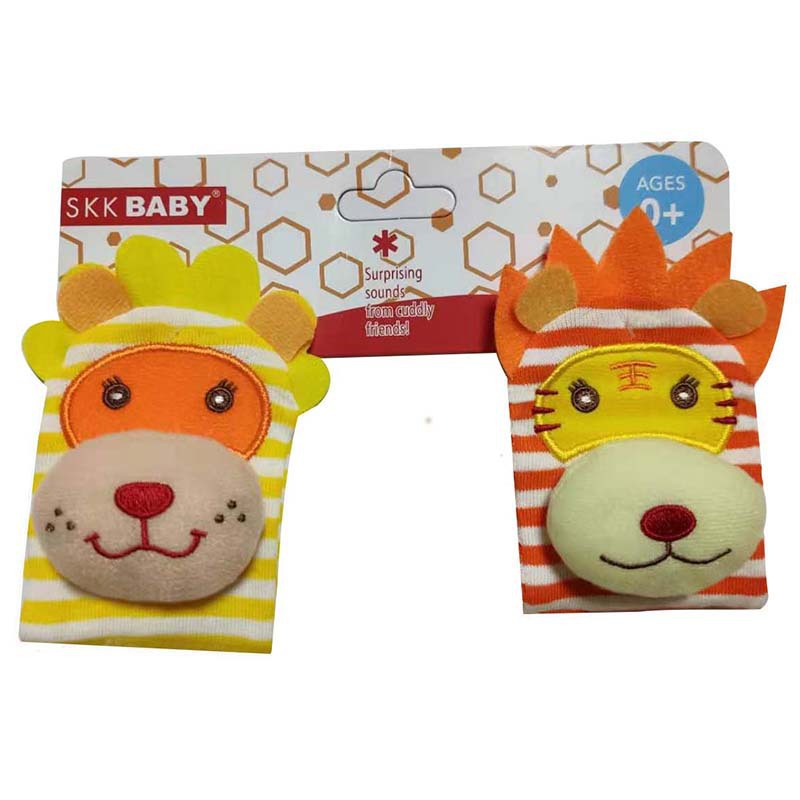 SKKBABY forma de animal del bebé correa de reloj de campana de timbre colorido pulsera bebé suministros de educación temprana