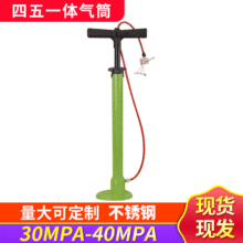45一体包手动便携式多规格高压包老式气筒粗钢管电动车金色打气筒