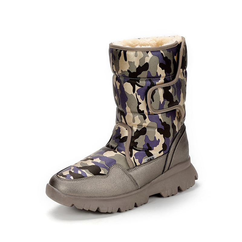 Zapatos de copo de nieve de nueve colores serie sitaqi botas de nieve para hombres talla grande suela gruesa forro de lana gruesa al por mayor y al por menor