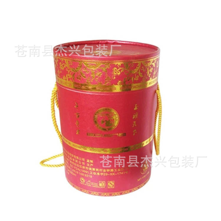 专业马口铁红酒罐内衣服饰纸桶玩具礼品烫金彩色纸罐厂家直销