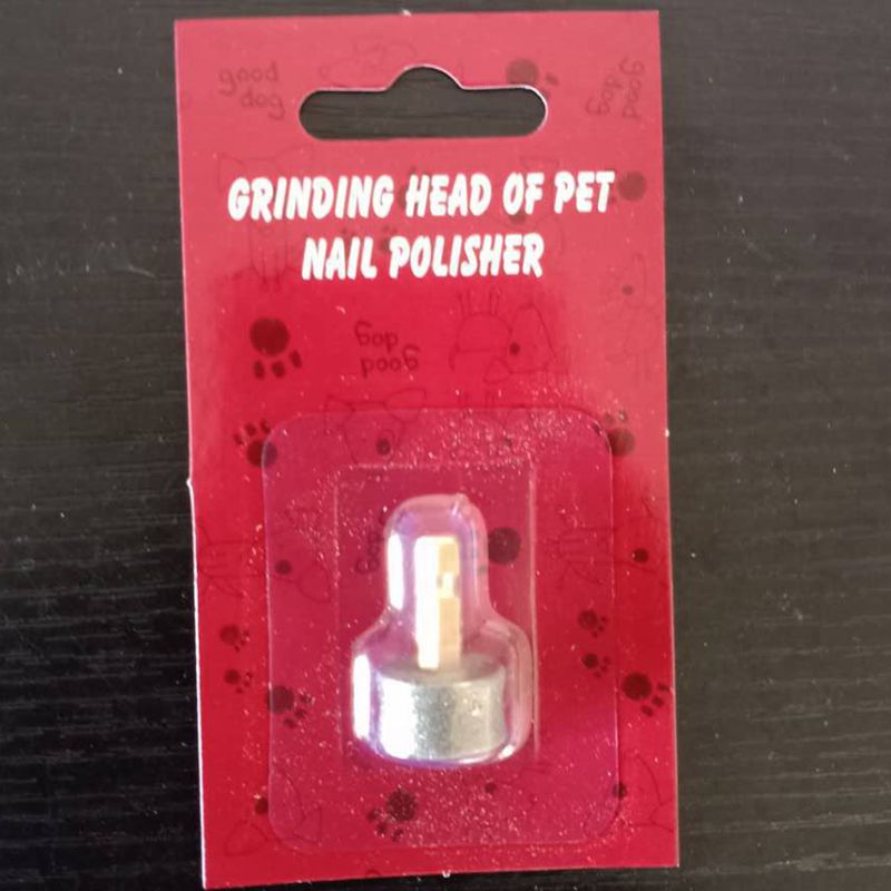 Amoladora de uñas eléctrica para mascotas Emery cabeza de molienda de uñas gato perro cortauñas eléctricas Dispositivo de reparación de garra automática cabeza de molienda de jade de acero blanco