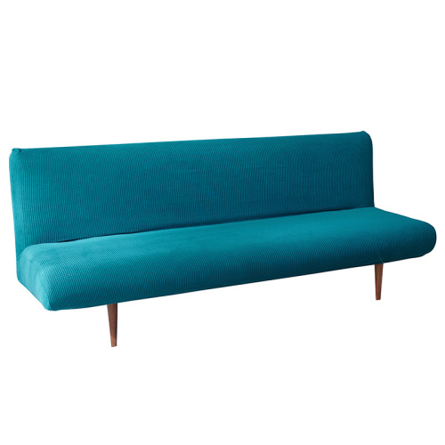 Elastic all-inclusive single sofa cover four seasons thickened folding sofa bed without armrests lazy solid color sofa cover modern