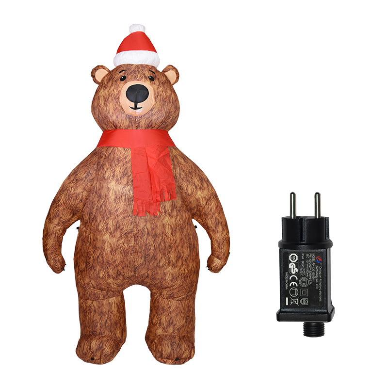 Explosiones transfronterizas de Navidad inflables 2.1m modelo de aire de Navidad oso decoración de patio props Navidad