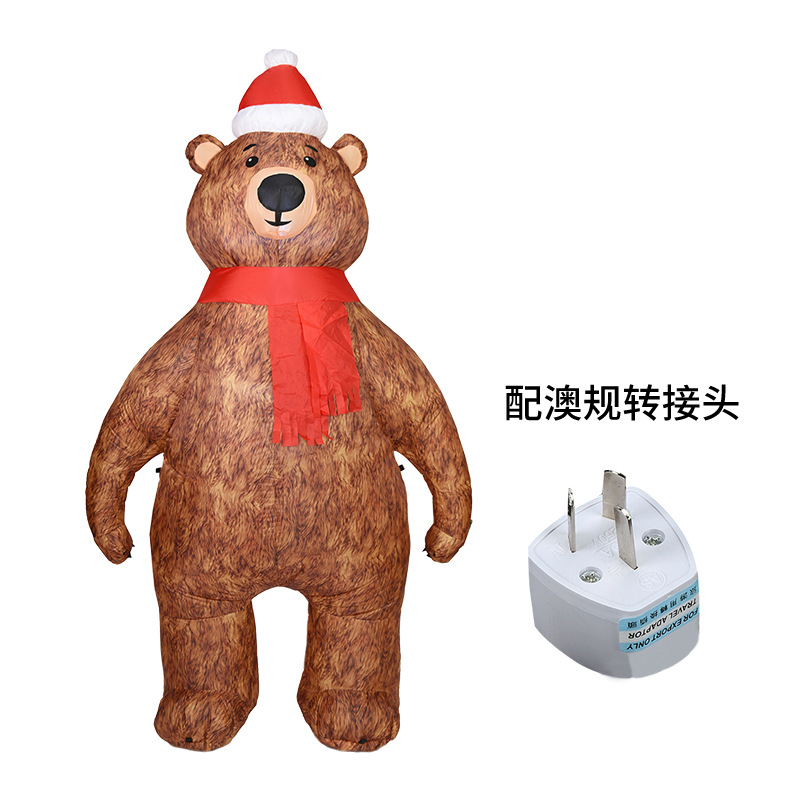 Explosiones transfronterizas de Navidad inflables 2.1m modelo de aire de Navidad oso decoración de patio props Navidad