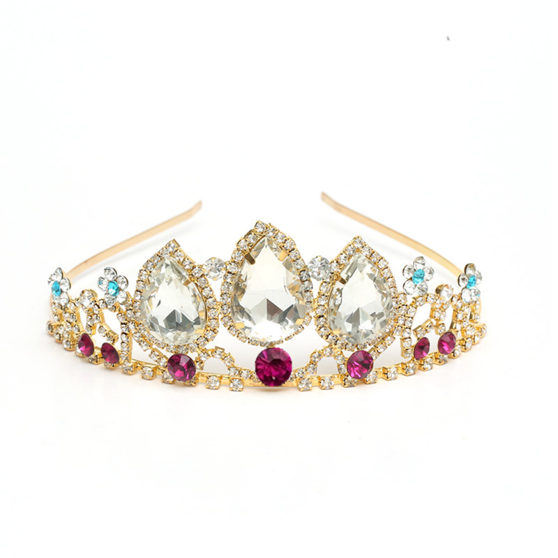 Braut Kristall Tiara Mit Wassertropfen Krone Für Hochzeit_voghion.com