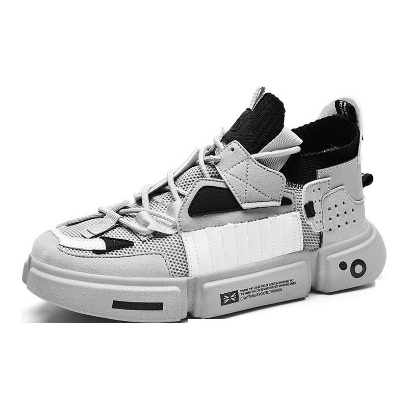 Zapatos de hombre otoño nuevos zapatos de pareja súper populares transpirables de los hombres de estilo coreano de moda de color a juego personalidad en línea celebridad Wudao zapatos de papá image 7