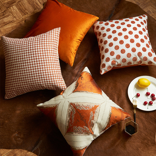Xuai's new cross-border pillow, model room cushion cover, polka dot geometric solid color mixed sofa pillow cover