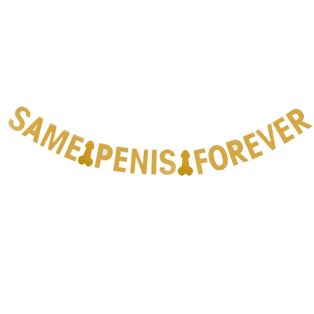 [Европейский стиль свадебный флаг SAME PENIS FOREVER одиночная вечеринка флаг развлекательная гирлянда]