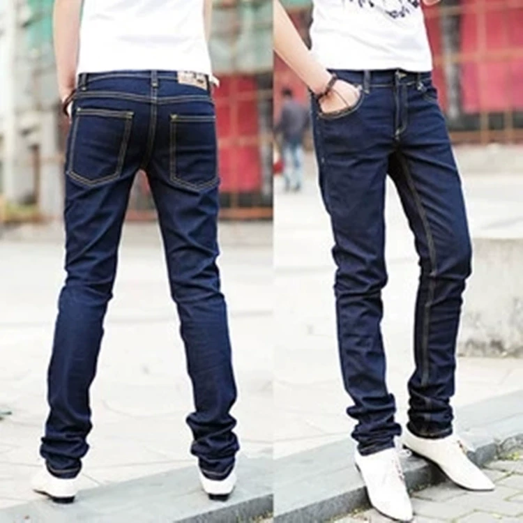 Оптовая продажа, весна и осень, новые мужские джинсы, узкие маленькие ножки, джинсовые брюки, модные брендовые мужские корейские джинсы, Ebay