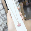 Universal swan, pendant, necklace stainless steel, simple and elegant design, Korean style, gradient