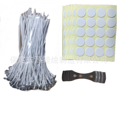 赤華組合40股蠟燭芯DIY手工香薰套裝100根加貼紙100個加固定器1個