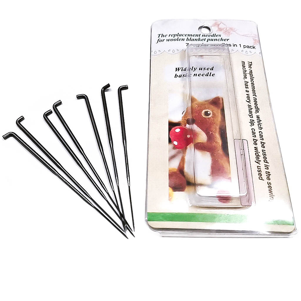 7-piece DIY patchwork herramienta fieltro de lana sello de reemplazo de la aguja (aguja espina)