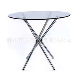 不锈钢架钢化玻璃小户型洽谈桌会议桌办公室时尚筷子玻璃桌茶几