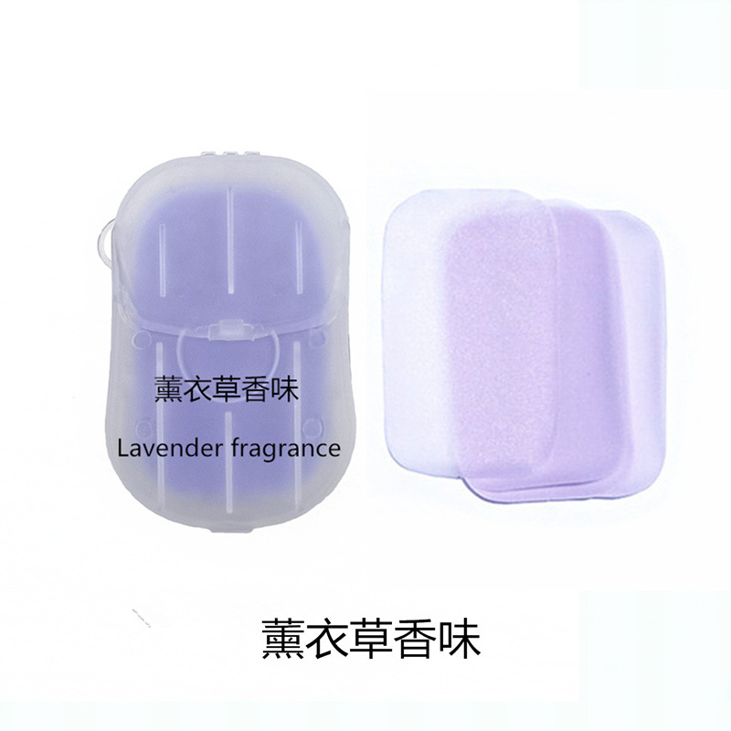 Viaje 50 piezas de jabón desechable pieza de jabón papel de jabón portátil Lavado de Manos pequeña pieza de jabón papel de hotel pieza de jabón