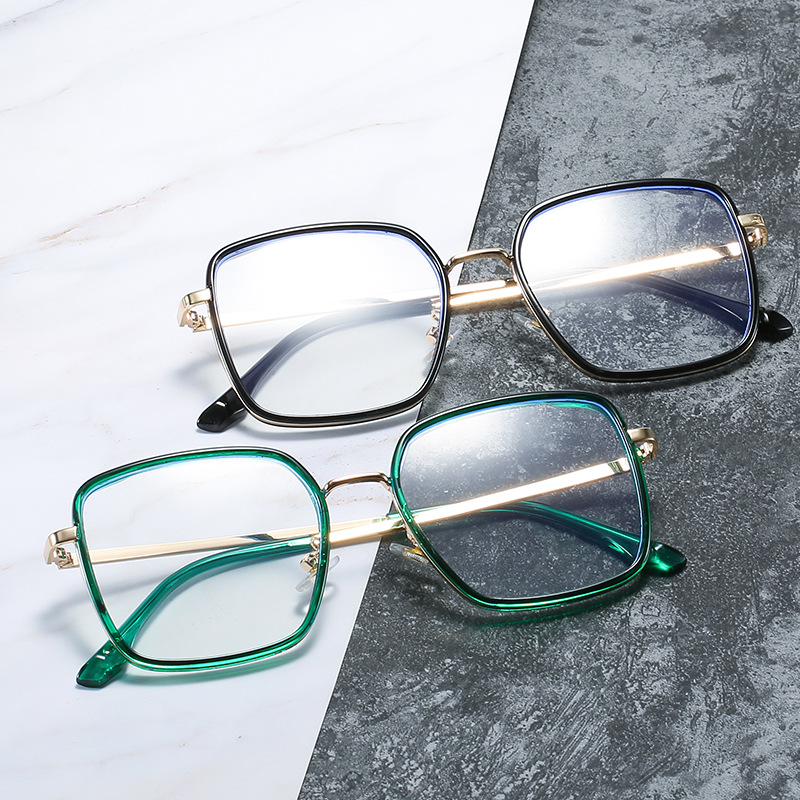 韩版新款时尚TR大框防蓝光平光镜方框个性眼镜男女近视眼镜架批发