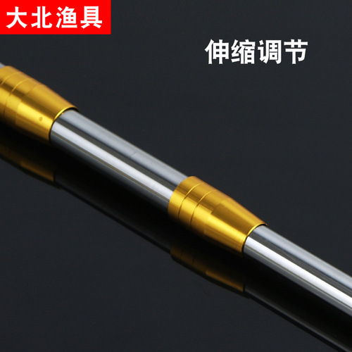 Thickened stainless steel fishing net pole, fishing gear net, gold sleeved telescopic fishing net pole, fishing supplies