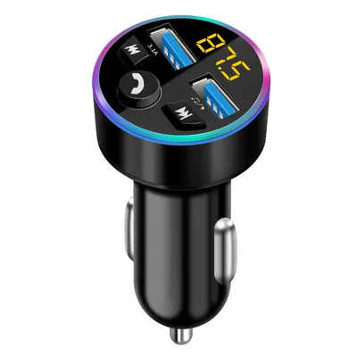 New Bluetooth car charger car Bluetooth mp3 FM transmitter hands-free 3.1A Bluetooth dual USB car charger (Mobil şarj cihazları) - 31a-round-bluetooth-mp3-player-with-packaging-black