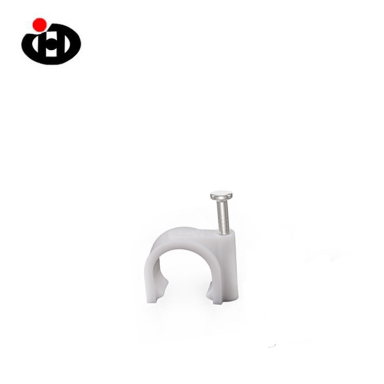 厂家批发 PE方形钢钉线卡 塑料电缆网线线卡 中碳钢钉线卡