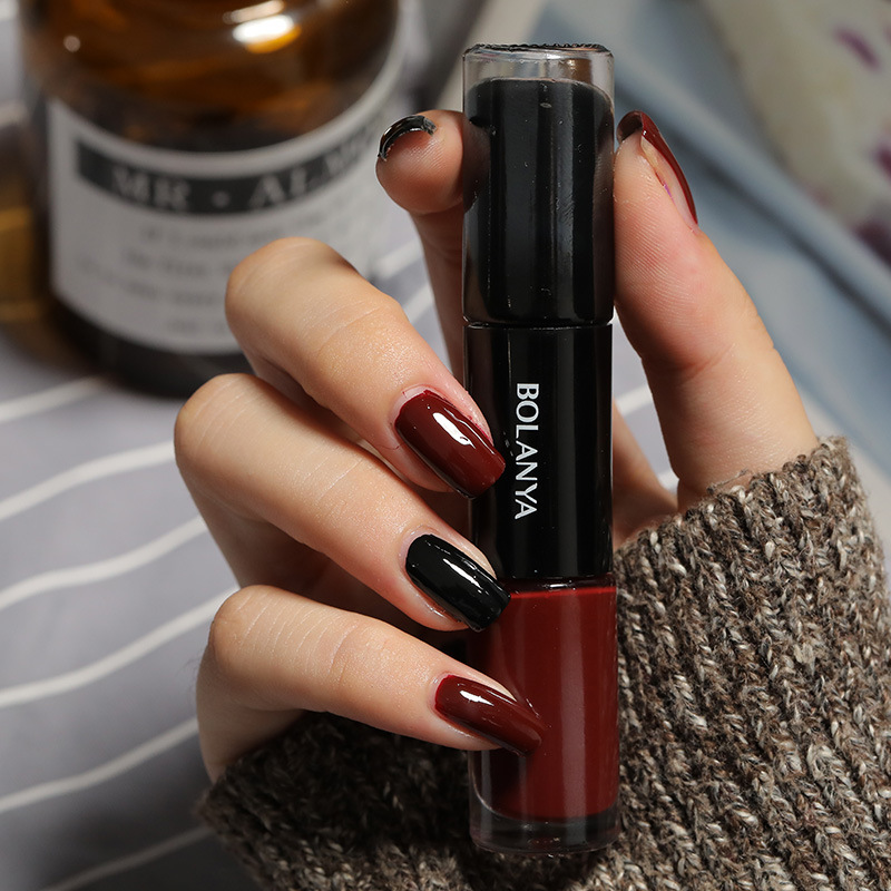 Cross-Border Exclusive Supply of Double-Ended Oil-Based Nail Polish, New Model, No-Bake, Quick-Drying, Long-Lasting, Non-Peelable, Not Easy to Chip Off, Nail Art Gel Polish