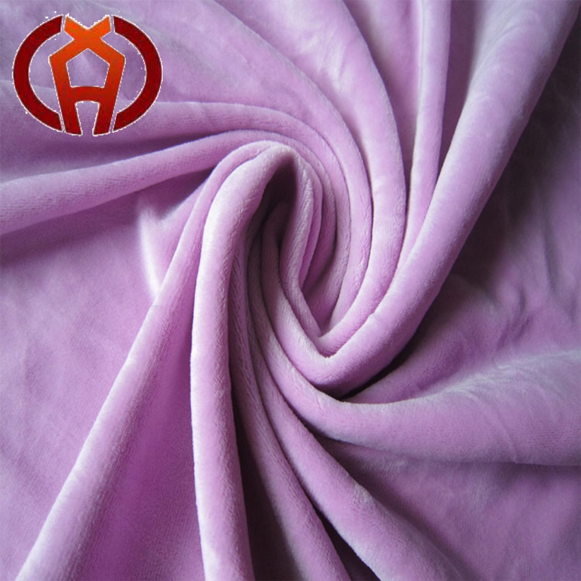 涤纶经编素色水晶超柔保暖毛绒玩具服装里料批发现代几何印花