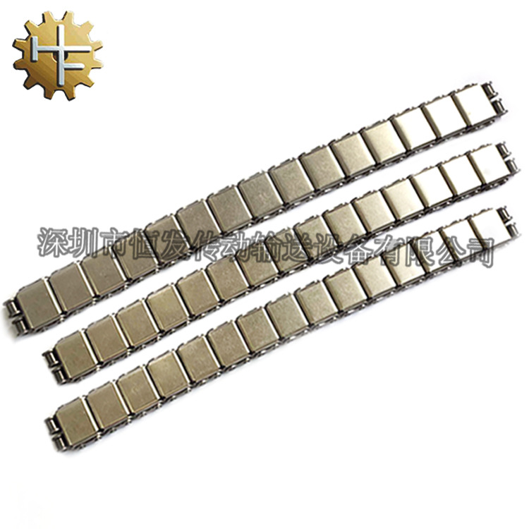 08B-U2盖板输送链坦克链顶升平移机4分双排型附板输送带耐磨条