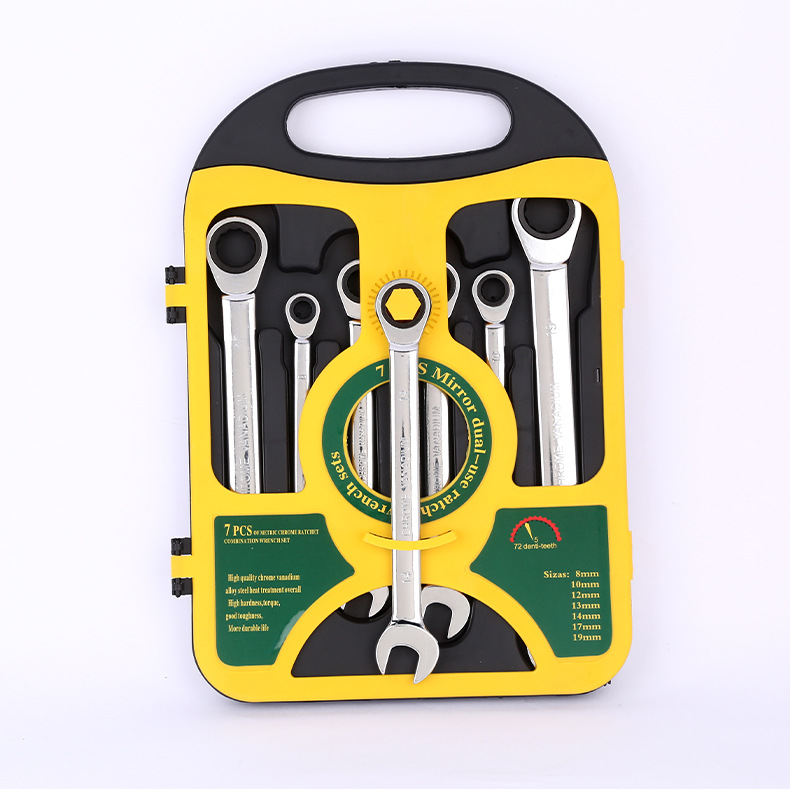 供应批发6-32镜面两用棘轮扳手维修开口棘轮扳手临沂远鸿五金工具