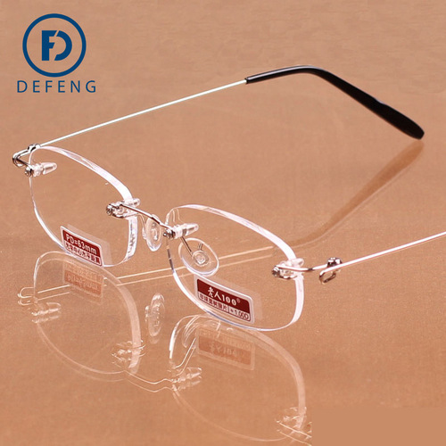 Old Man 100 Reading Glasses Brand, Lightweight, Frameless, Memory Fashion, Suitable for Men and Women, Factory Wholesale