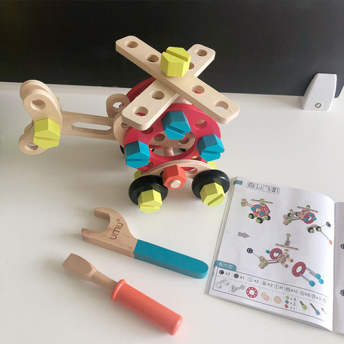 Youmu Wooden Screw and Nut Combination Children's Educational Intelligence Disassembly and Assembly Building Blocks DIY Building Toys for Boys