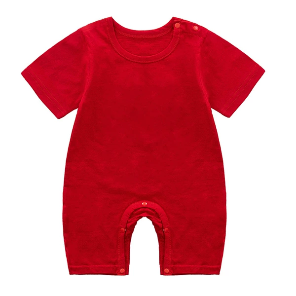 Red short sleeve solid color boxer