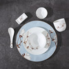 New Chinese Elegant White Magnolia Series Hotel Club Putting Products Banquet Desktop Bone Porcelain Tableware Set