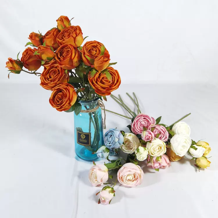 皇妃玫瑰 保加利亚高档玫瑰 婚礼现场花排假花婚礼堂装饰外贸玫瑰