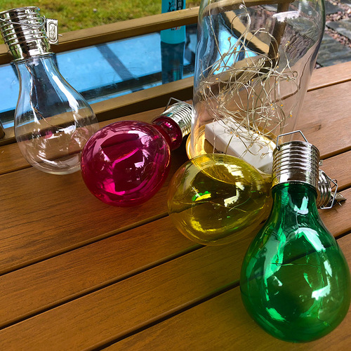 新款糖果色灯泡太阳能装饰灯户外节日挂式中式装饰灯太阳能灯灯