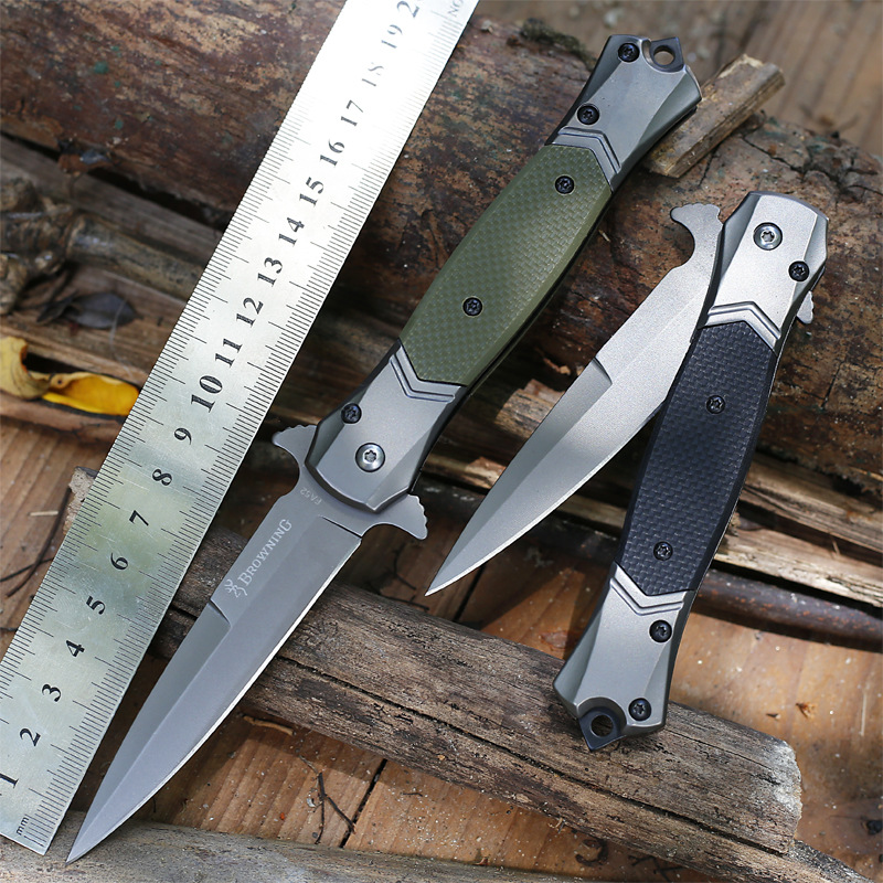 G10柄 高硬度折叠刀野营战术户外刀具 多功能求生折刀 野外生存刀