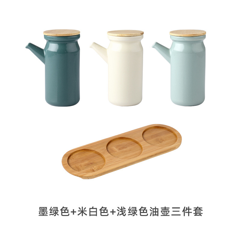 Creativo nórdico cocina condimento tarro hogar cerámica condimento caja traje de almacenamiento de cerámica aceite botella condimento tarro traje