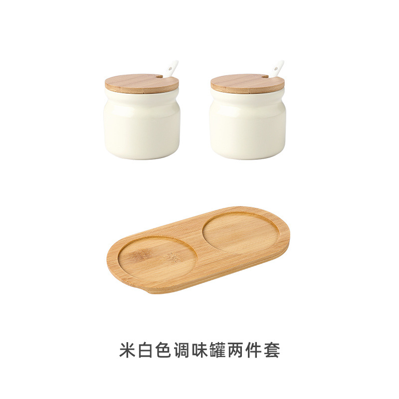 Creativo nórdico cocina condimento tarro hogar cerámica condimento caja traje de almacenamiento de cerámica aceite botella condimento tarro traje