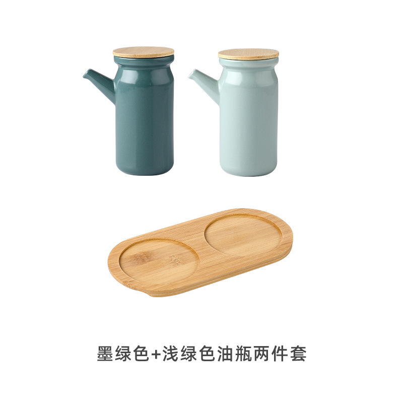 Creativo nórdico cocina condimento tarro hogar cerámica condimento caja traje de almacenamiento de cerámica aceite botella condimento tarro traje