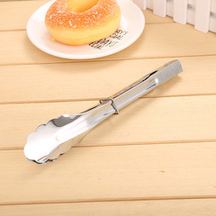 不鏽鋼食品夾子大號加厚牛排雞排烤肉夾燒烤夾烘焙工具食物麵包夾